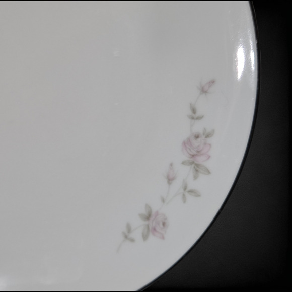 1960s Noritake Bellemead Salad Plates Set of 4 Floral Porcelain with Silver Trim - Picture 7 of 11
